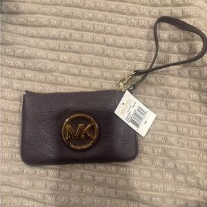 Michael Kors Gold and Purple Wristlet
